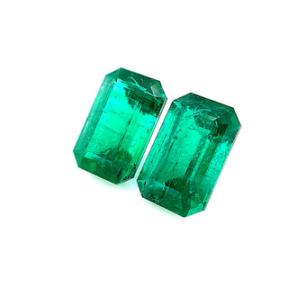 Panjshir Emerald pair 3.71ct & 3.61ct